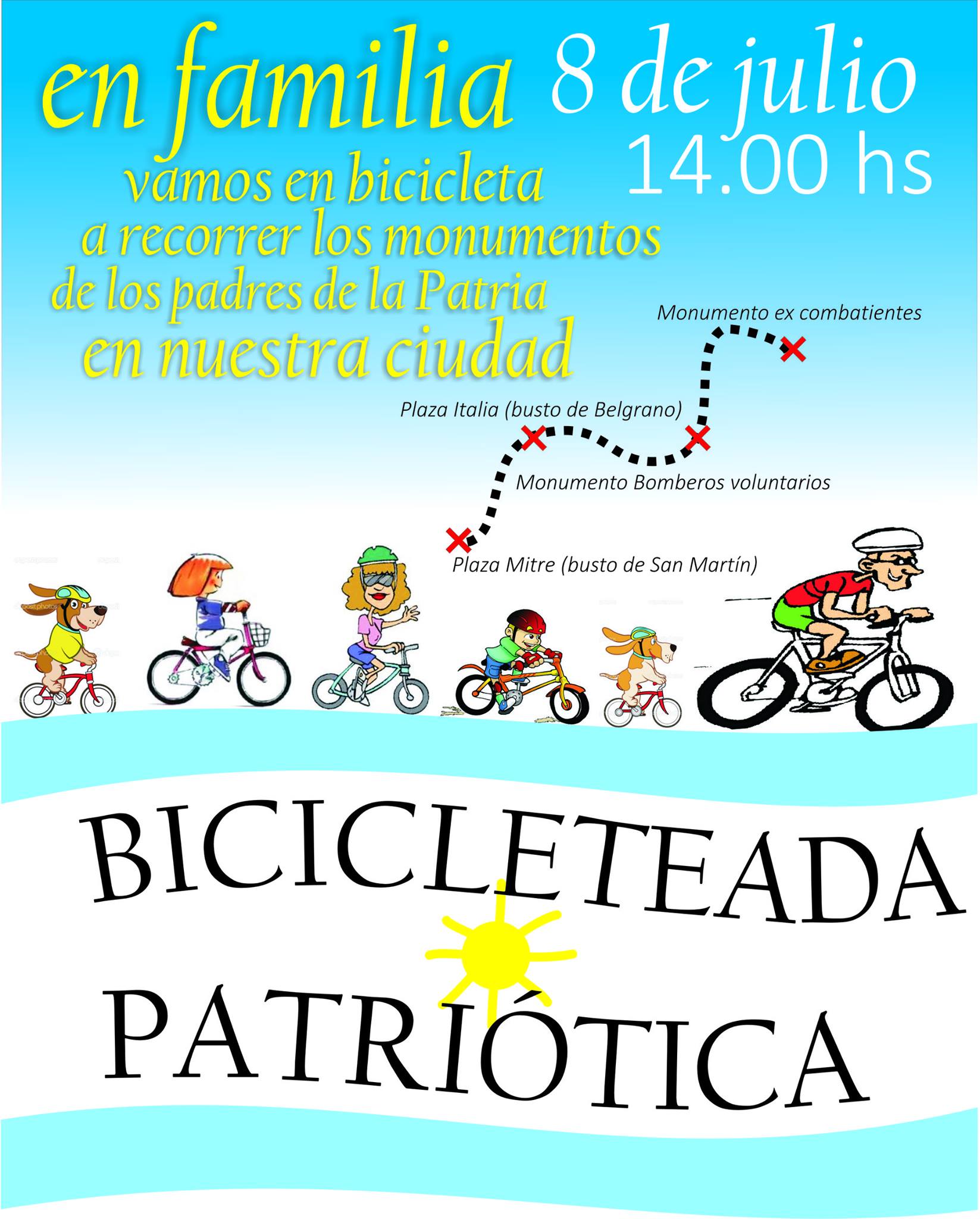 8 de julio: Bicicleteada Patriótica en Zárate