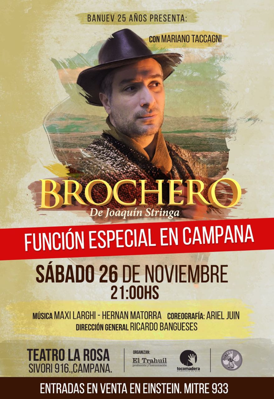 Brochero: Sábado 26 de noviembre en el Teatro La Rosa de Campana
