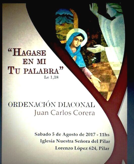 Ordenación Diaconal: Juan Carlos Corera. Sábado 5 de agosto