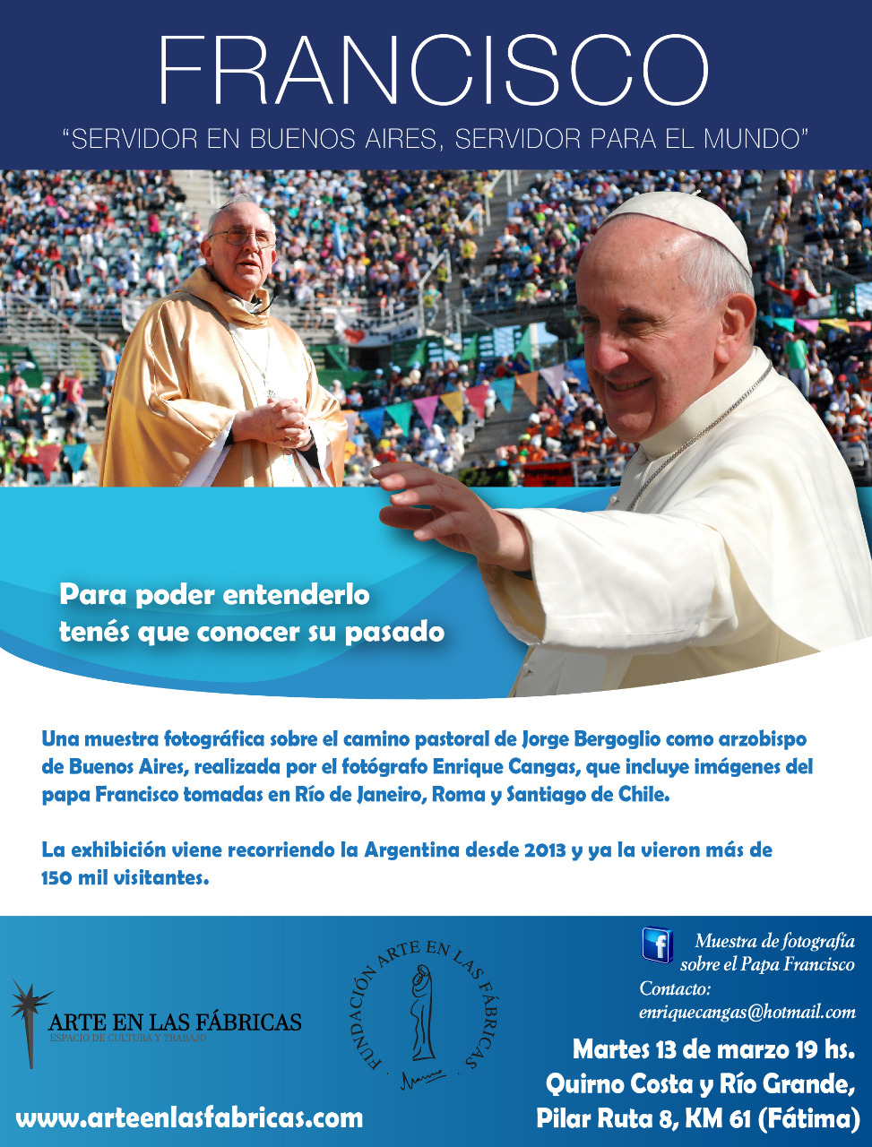 Muestra fotográfica: Papa Francisco 13 de marzo 19 hs en Pilar
