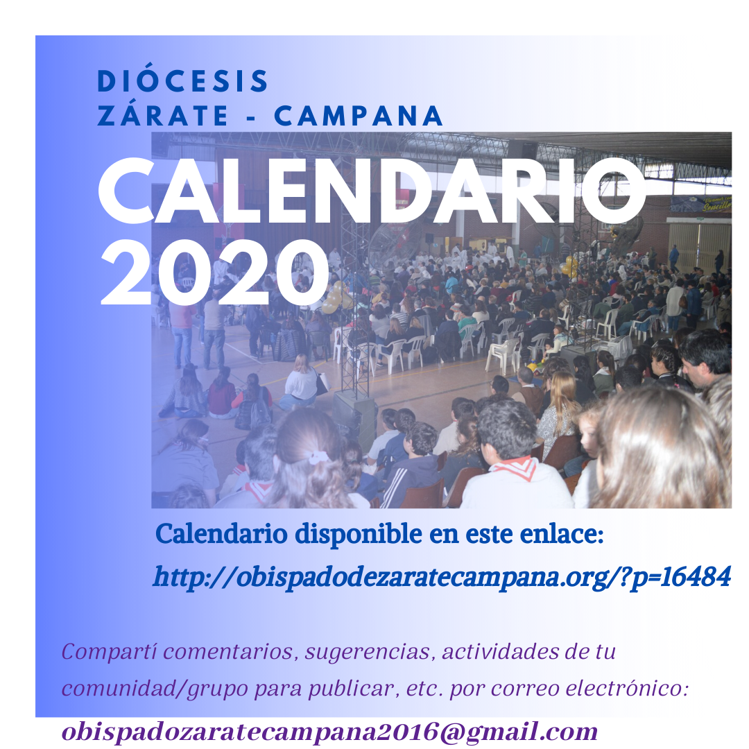 Fechas año 2020 : Calendario Diocesano