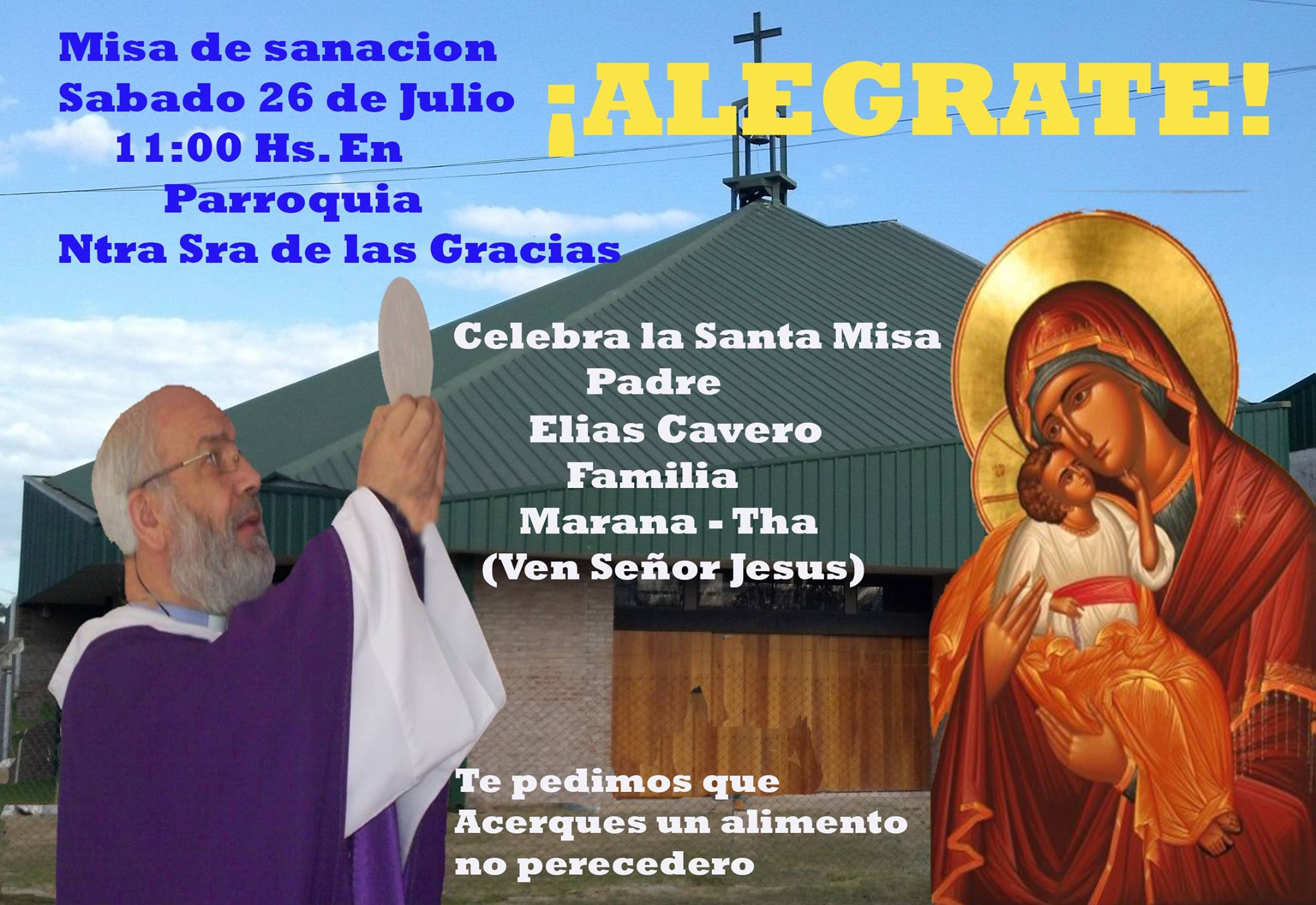 Misa de sanación en Pilar