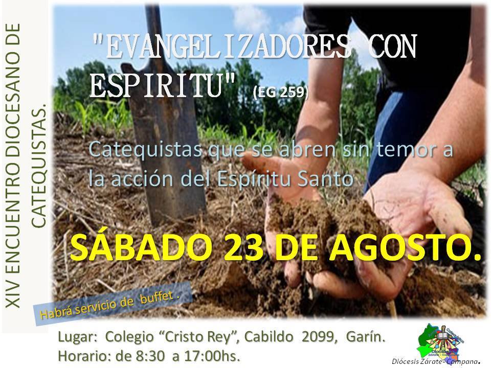 Sábado 23 de agosto: XIV Encuentro Diocesano de Catequistas