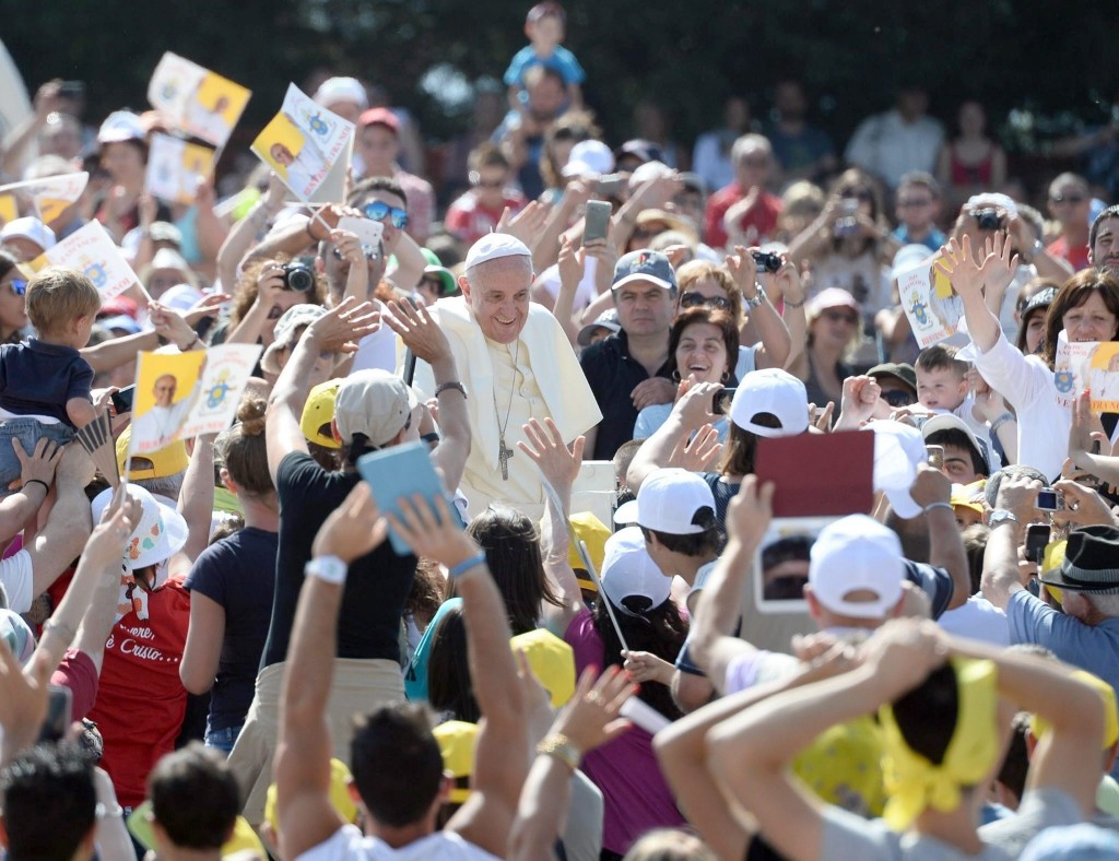 El Papa se encontró con jóvenes italianos