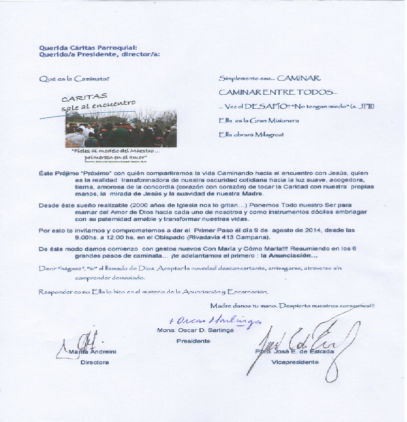 Convocatoria para Presidentes y Directores de Cáritas parroquiales