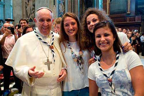 Francisco enví­a un mensaje a los scouts europeos con ocasión de su encuentro internacional en Normandí­a