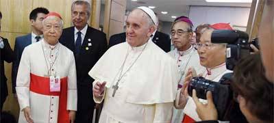 Papa Francisco está “en muy buena forma y lleno de entusiasmo” en su primera e histórica visita a Corea del Sur.
