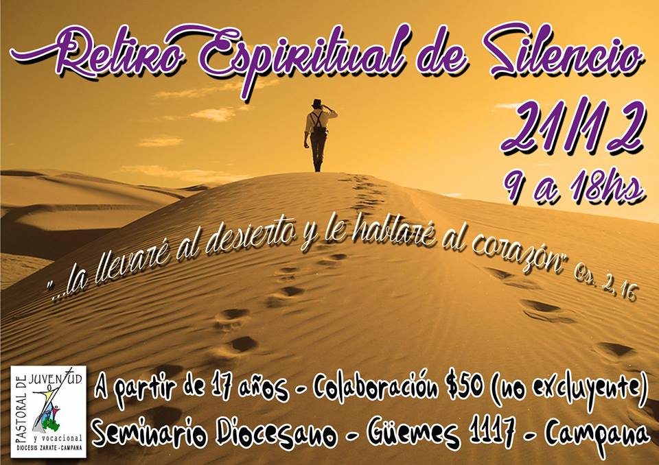 RETIRO DE SILENCIO- Domingo 21 de diciembre