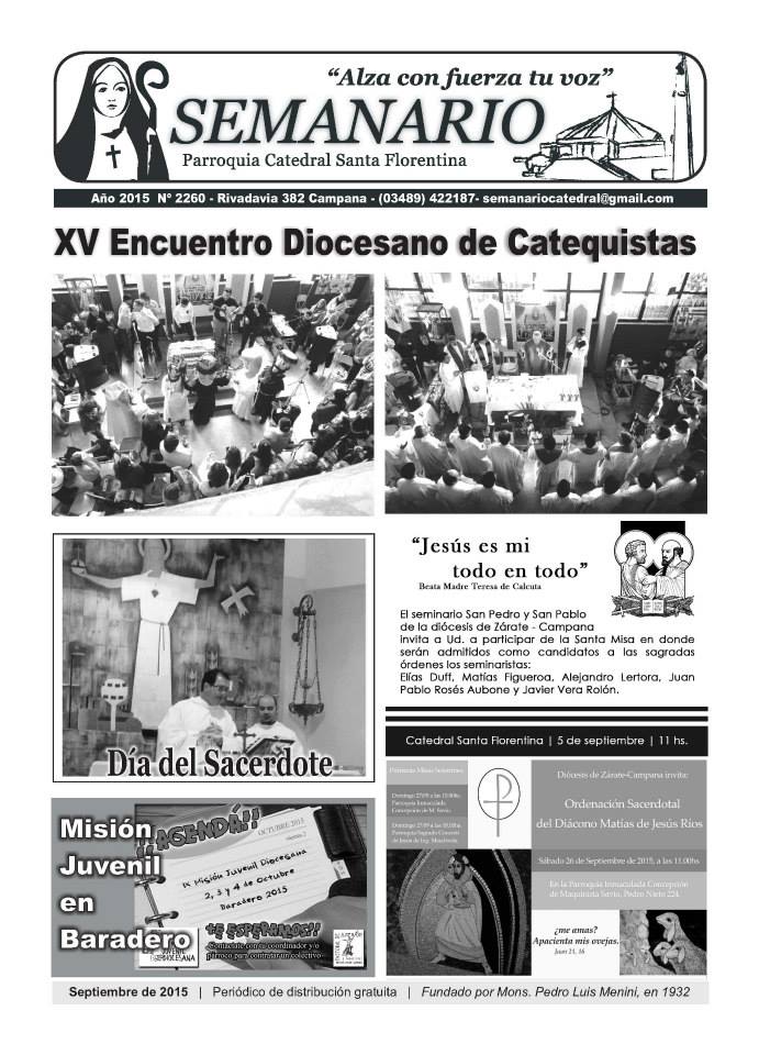 Semanario de la Catedral de Campana – Septiembre 2015