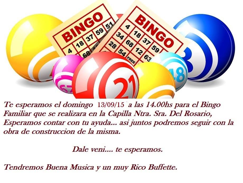 13 de septiembre : Bingo en Garín