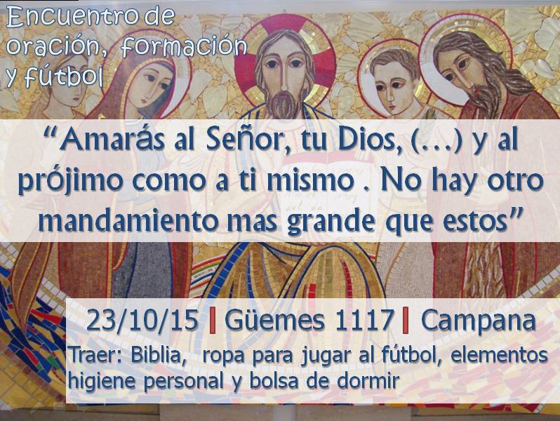 23 de octubre: Encuentro para Varones en Campana
