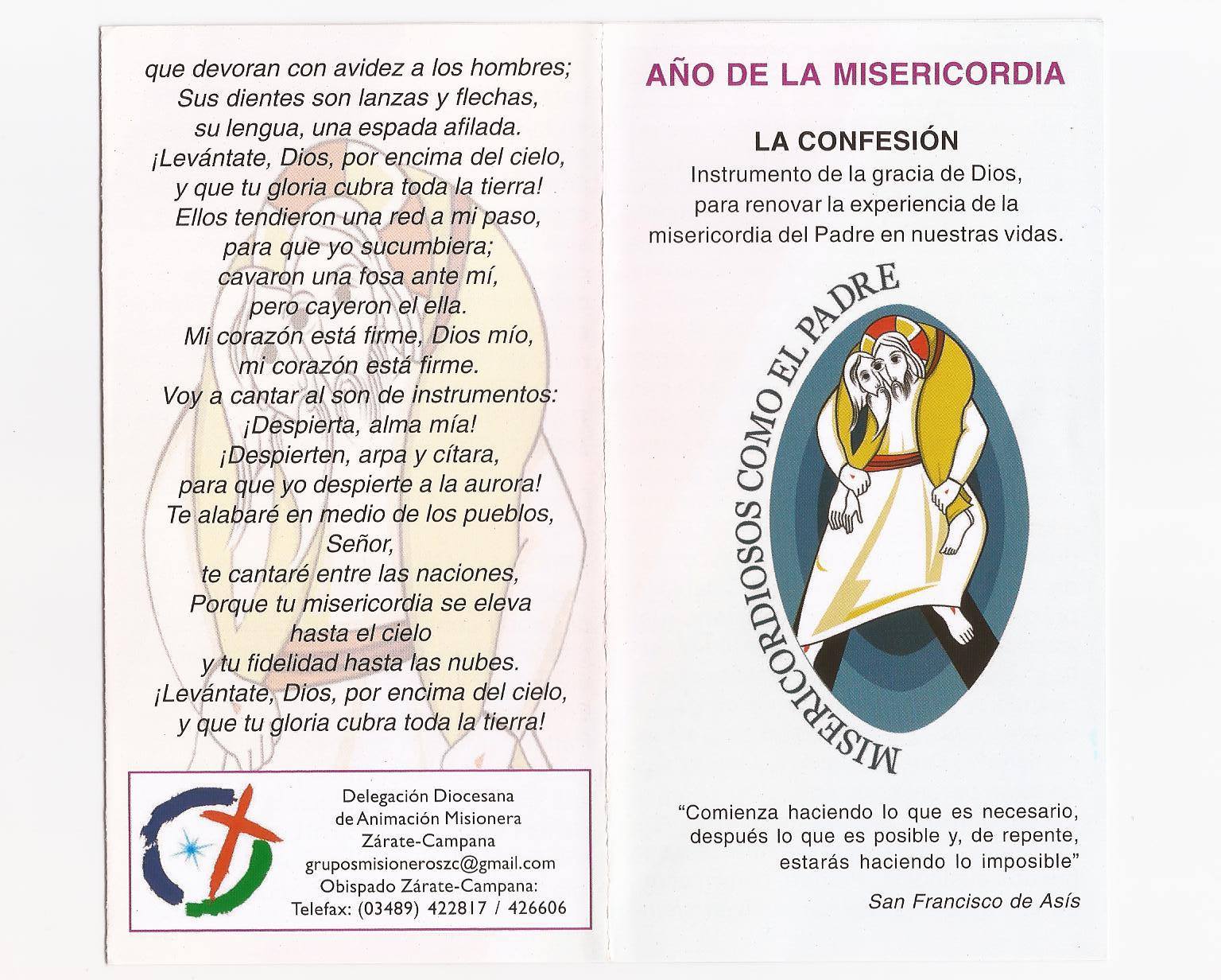 Año de la Misericordia: Folletos sobre la Confesión