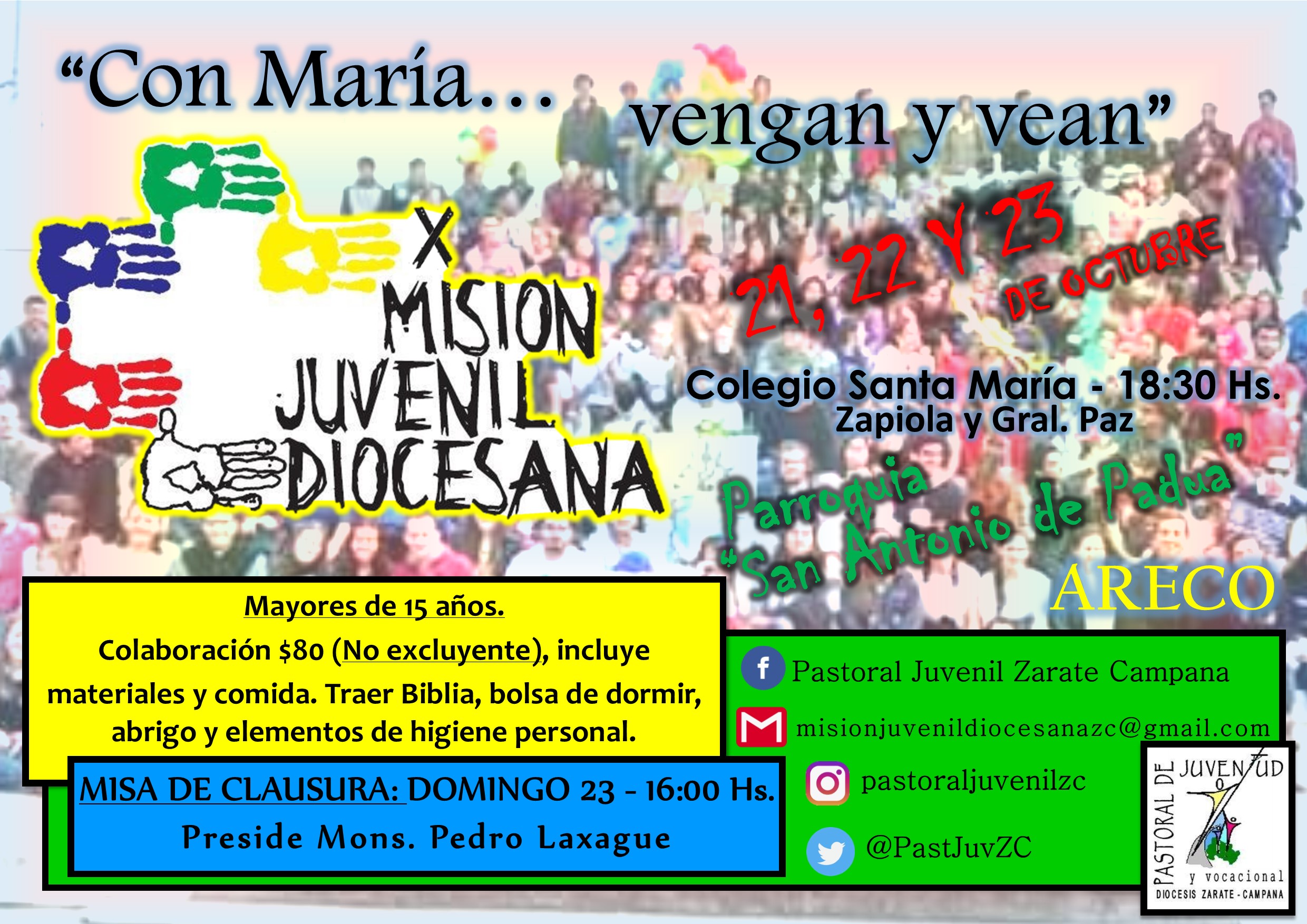 X MISIÓN JUVENIL DIOCESANA NUESTRA DIÓCESIS DE ZÁRATE – CAMPANA