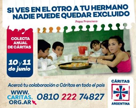 ” Si ves en el otro a tu hermano, nadie puede quedar excluido ” 10 y 11 de junio: Colecta Anual de Caritas.