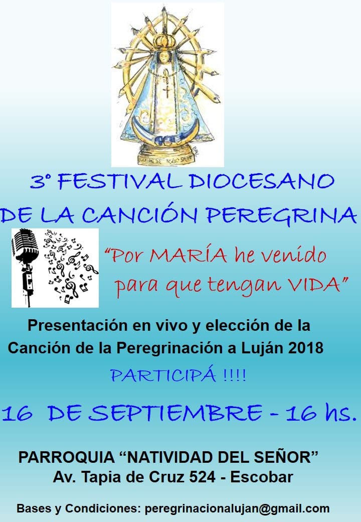 Concurso: canción de la Peregrinación a pie a Luján 2018   Diócesis de Zárate – Campana