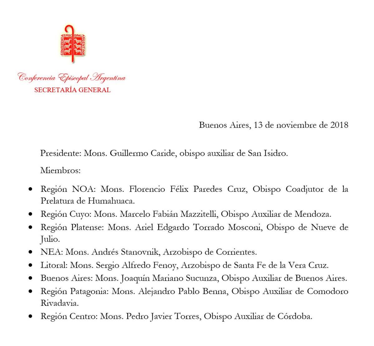 Conformación de la Comisión Episcopal para el sostenimiento de la acción evangelizadora de la Iglesia